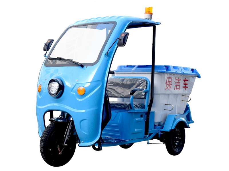 百色市電動(dòng)三輪保潔車DG3500B500L塑料桶5