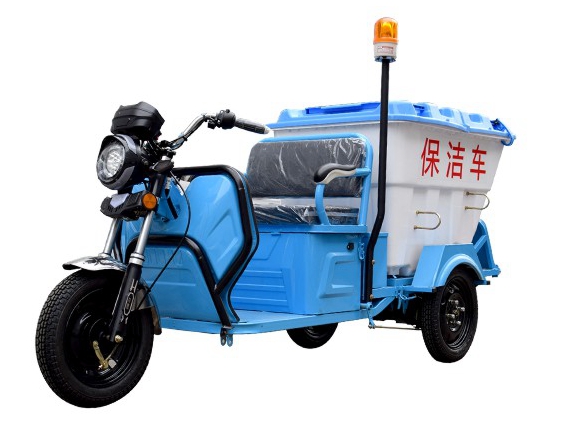 百色市電動(dòng)三輪保潔車DG3500B500L塑料桶6